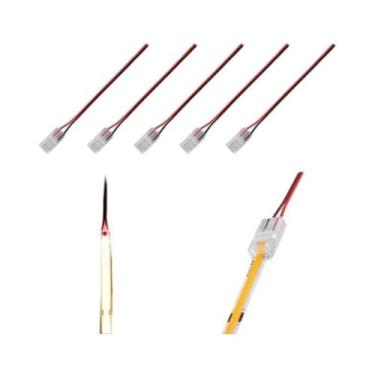 Imagem de Conector COB De 8mm 5-24v 2 Pinos Para Extensão De Fita LED Com Clipe 