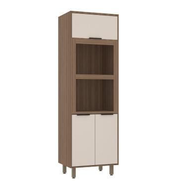 Imagem de Paneleiro Torre Quente 70cm 3 Portas Com Espaço Para Forno E Micro-ondas Aspen Luciane Móveis Vanilla/beige