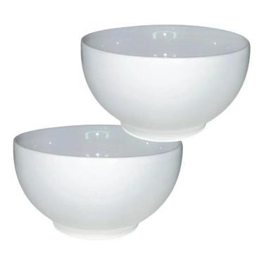 Imagem de 2X Cumbuca Capri 500Ml Porcelana Tigela De Sopa Caldo Açaí E