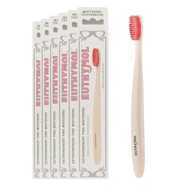 Imagem de Euthymol Escova de dentes branqueadora (branca, 6 unidades) - Cerdas macias de dupla tensão. Remoção avançada de placa, redução de manchas.