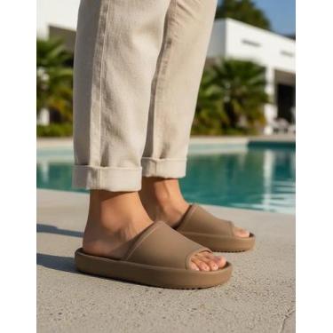 Imagem de Chinelo Masculino Boaonda Slide Ultra Leveza e Conforto, Bege, 39