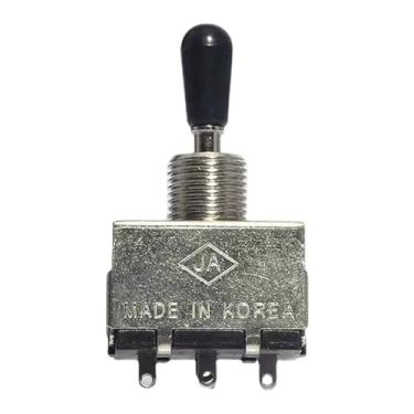 Imagem de harayaa Chave seletora de 3 posições para guitarra, portátil, confiável e com compartimento fechado, acessório para instrumento musical, Boné Preto