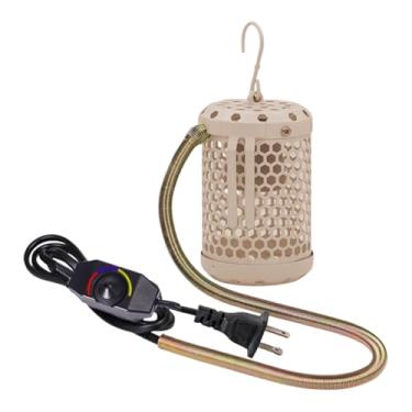 Imagem de MFMEXUL Abajur para lâmpada de aquecimento de répteis (lâmpada não incluída) - Abajur que proporciona luz mais quente para gaiola de pássaros, Temperatura Ajustável