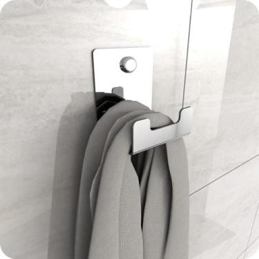 Imagem de Gancho de Parede Inox Toalha Cabide Banheiro ELG - MetalCromo