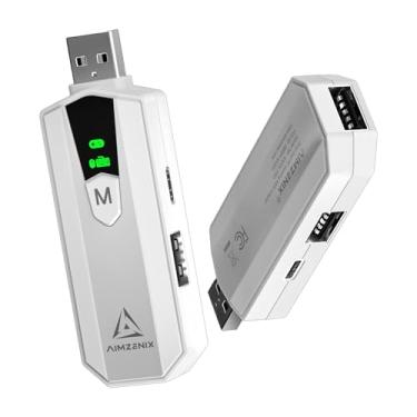 Imagem de AIMZENIX AX200PRO Adaptador de teclado e mouse para PC, NS, Nintendo Switch 2 | Conversor de jogos de tiro FPS e TPS | Joystick inteligente, função macro, assistência de giro 360, estabilidade de