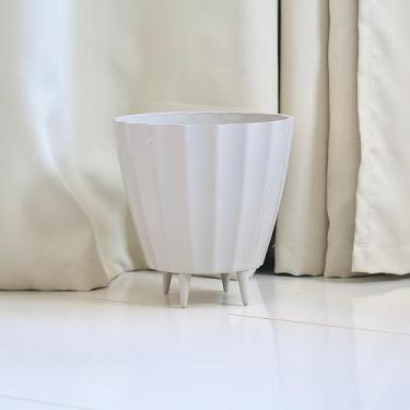 Imagem de Vaso de Planta Decoração Casa Sala Bojo Cacau com Pé Injetado 23x27 Luxo Polido Liso (Cinza)