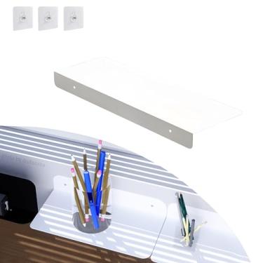 Imagem de Placa de extensão de lacuna de metal para geladeira de cozinha, divisória lateral de geladeira, capas de lacuna entre bancada e paredes, sem broca (branco, 30 x 15 cm)