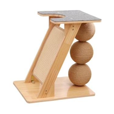 Imagem de Generic Arranhador de gato com bolas, arranhador de brinquedo, presente doméstico, rampa de arranhar para gatos pequenos, médios e grandes, moagem de garras