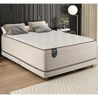 Imagem de Cama Box Conjugado Queen Com Colchão 158x72x198 Notte Fantástica Gazin Cr35297 Cru