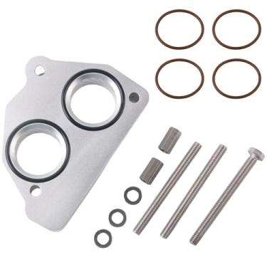 Imagem de broyear Espaçador de corpo do acelerador para motores GMC C1500 C2500 C3500 4.3L 5.0L 5.7L 1988-1995, design serrilhado/hélice de alumínio, para Chevrolet C/K1500 C2500 C3500 Blazer Suburban S10