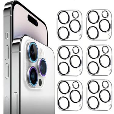 Imagem de Protetor de lente de câmera para iPhone 12 Pro de 6,1 polegadas, vidro temperado 9H, transparente HD, antiarranhões, compatível com capas, não afeta fotos noturnas, pacote com 6