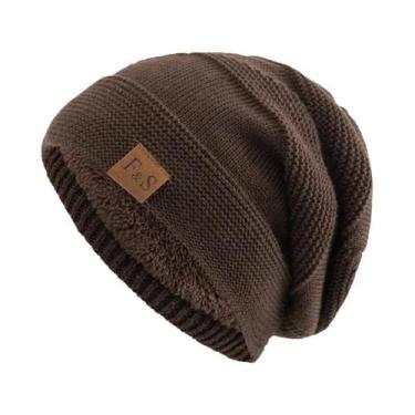 Imagem de Gorro De Inverno Unissex Forrado Com Pelo, Quente E Tricotado Para Hom