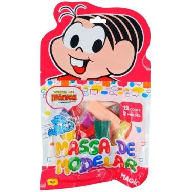 Imagem de Massa de Modelar Turma da Mônica Com 12 Cores e 2 Moldes - Ciranda Cul