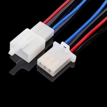 Imagem de OQVXFAUZA 1 Kit de conectores de fio elétrico de 3 pinos com cabo/comprimento total de 21 cm