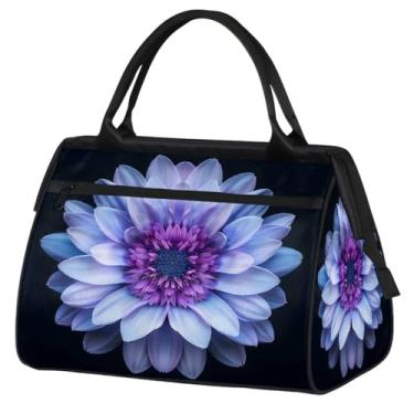 Imagem de Bolsa pequena para o fim de semana para mulheres, homens, com pintura de girassol, dobrável, bolsa esportiva leve para academia, Cor: 53 cm, 15.2*8.3*11.6 inch, Moderno