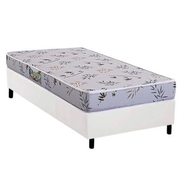 Imagem de Conjunto Box Solteiro: Colchão Espuma Herval D28 St. Louis + Base Crc Corano White (88x188)