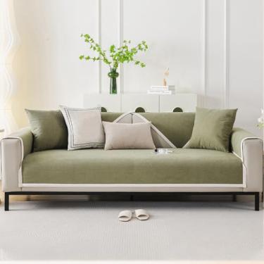 Imagem de HGTRH Capas de sofá secionais em forma de L, impermeáveis e laváveis, capas de sofá para almofada de 3 assentos, à prova d'água, verde, 110 x 110