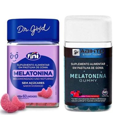 Imagem de Melatonina Gummy Fini c/60 e Melatonina Gomas Abihto c/60