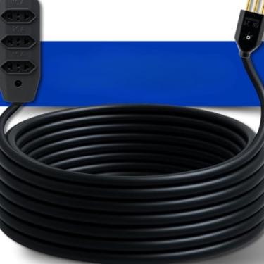 Imagem de Extensão Elétrica 30m Cabo Pp Reforçada Obra Profissional 10/20a Longo alcance Multiuso flexível (30 METROS)