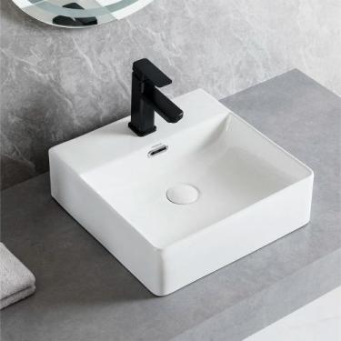 Imagem de Cuba Deend De Cerâmica Quadrina Conica Banheiro 41x41x12 cm