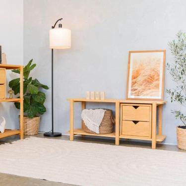 Imagem de Rack Laguna 120cm 2 Prat 52,6ax120lx42p Em Madeira Cor Mel