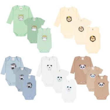 Imagem de Kit 15 peças Roupa Bebê Enxoval Body Manga Longa Curta Regata e Estamp