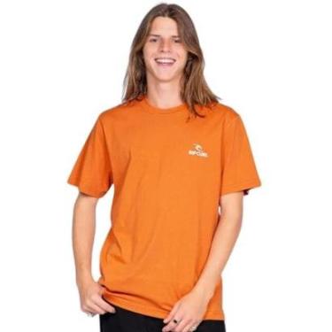 Imagem de Camiseta Masculina Rip Curl Icon Orange Laranja Amber 0364MTE-Masculino