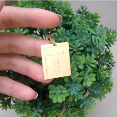 Imagem de Pingente Masculino Letra Inicial Banhado A Ouro 18k