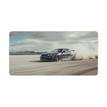 Imagem de FoRes JDM Tapete de mouse grande para jogos japonês Jdm R34 Desert Speed Driving Desk Mat Base de borracha antiderrapante Acessórios de computador laptop suprimentos bloco de escrita para escritório