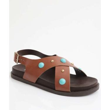 Imagem de Sandália Feminina Flatform Via Uno Marrom-96022, Marrom, 37
