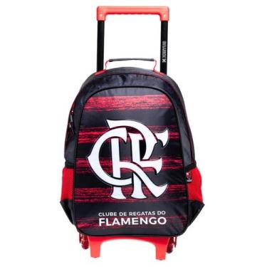 Imagem de Mochila Escolar Rodas Time Flamengo CRF 16350 Original - Xeryus