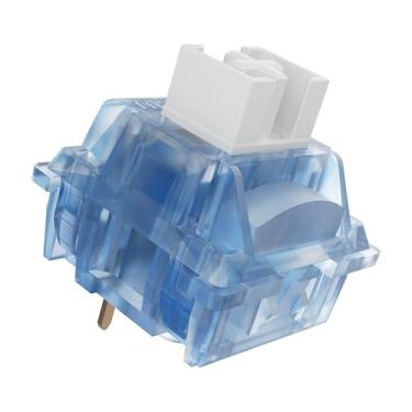 Imagem de Interruptor Outemu Ice Blue V3, interruptor clicky de 3 pinos 52gf pré-lubrificado à prova de poeira, adequado para teclados mecânicos MX para jogos (72 peças)