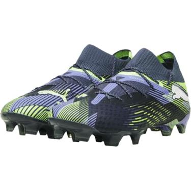 Imagem de PUMA Chuteira masculina Future 7 Ultimate Soccer Cleat, chão firme - azul, Céu cinza/branco/maçã efervescente, 44