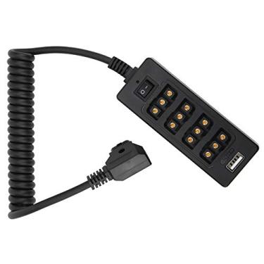 Imagem de KIMISS DTAP Macho para 4 Portas Fêmea Hub Divisor de Cabo de Alimentação Adaptador Multiportas de Alto Desempenho para Equipamento de Fotografia Profissional Metal Plástico Preto 26
