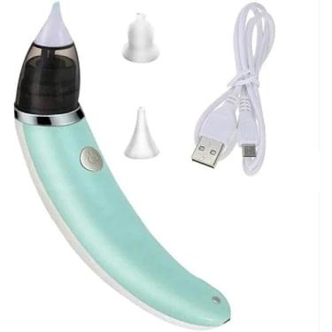 Imagem de Aspirador Nasal Elétrico para Bebê (Verde Água) – 5 Níveis de Sucção, Recarregável USB – Ponteiras de Silicone Macias – Portátil, Silencioso e Fácil de Limpar