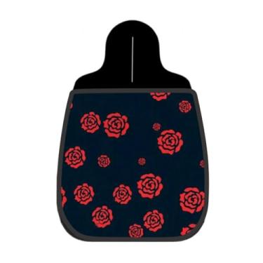 Imagem de Lixeira De Carro Organizador Rosas Vermelhas Preto