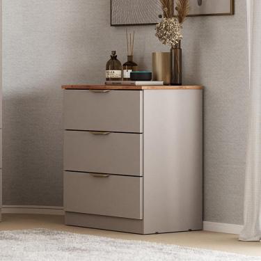 Imagem de Cômoda Milan 3 Gavetas Carraro Avelã
