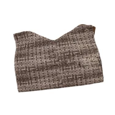 Imagem de Fenteer Porta-lenços de papel com capa protetora, organizador de guardanapos, dispensador de papel higiênico em couro PU, ideal para casa, carro, penteadeira, Cinza