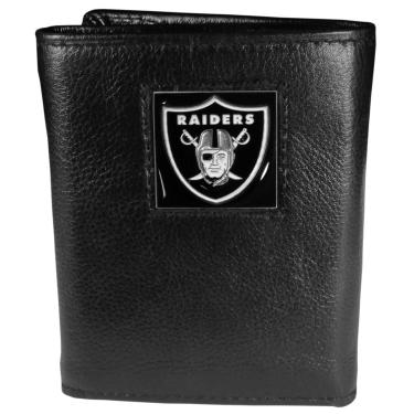 Imagem de NFL Siskiyou Sports Carteira masculina de couro de luxo Las Vegas Raiders embalada em caixa de presente, tamanho único, preta