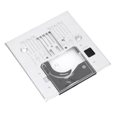 Imagem de Ymiko Placa de Garganta de Ponto Reto de Aço Com Tampa Transparente para Máquinas de Costura Portáteis, Compatível Com Modelos de Nível de Entrada, Substituição