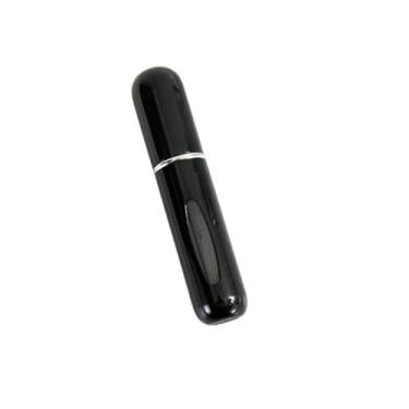 Imagem de 1 frasco atomizador de perfume de alumínio fosco, prensa autoescorvante, spray de névoa fina, portátil, recarregável para viagem, carro e bolso, preto