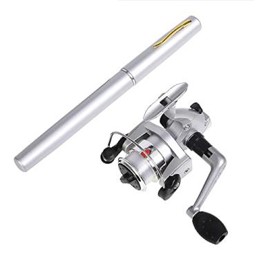 Imagem de Combo de Vara e Molinete Pesca Pen Telescópica Liga Alumínio Conjunto Compacto Leve Extensível para Entusiastas Colecionadores em Barco Barragem Gelo