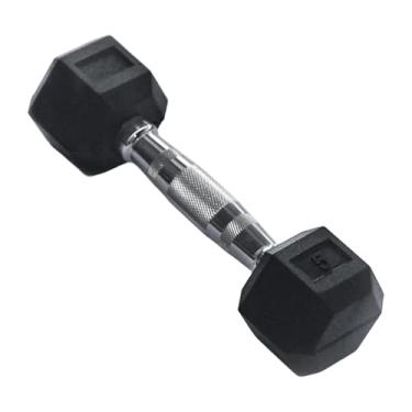 Imagem de Colaxi Halter octogonal de borracha com cabo antiderrapante, equipamento de ginástica ergonômico para treino em casa e levantamento de peso, 5 Libras