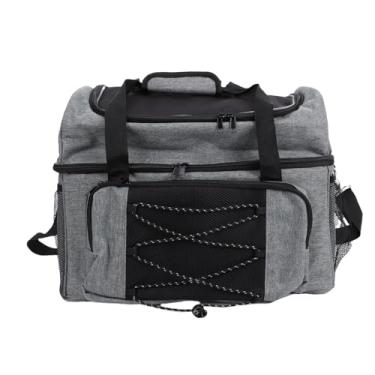 Imagem de Eujgoov Bolsa de Bola de Boliche para Bola Dupla Com Compartimento para Sapatos, Porta-bolas de Boliche de Lona Leve para Viagens e Competição, Bolsa de Acolchoada de Grande Capacidade para Homens e