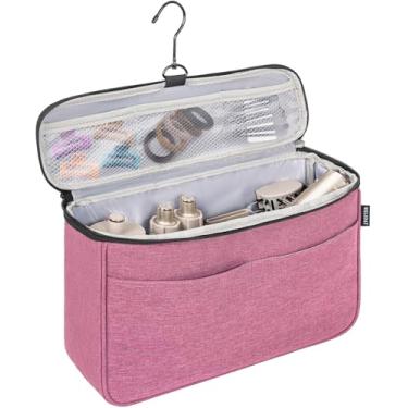 Imagem de WELIDAY Bolsa de Armazenamento de Viagem para Dyson Airwrap Styler, Organizador de Viagem Portátil com Vários Bolsos (Rosa)