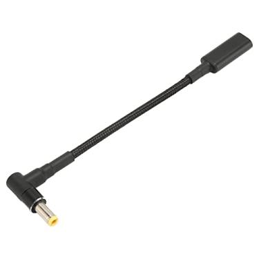 Imagem de Luqeeg Adaptador USB C para 5,5 X 2, Mm de 100 W Conversor Durável PD Power Type C para Laptop de Viagem Em Liga de Alumínio Nylon