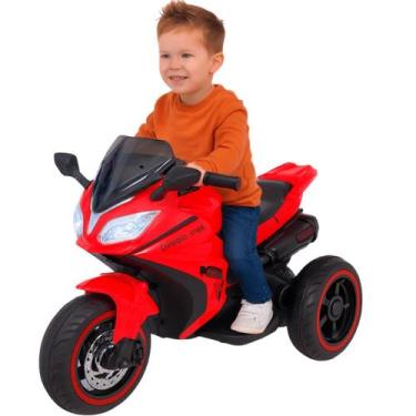 Imagem de Moto Elétrica Infantil Biemme SP Max Vermelha 12V