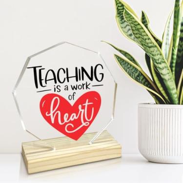 Imagem de Placa decorativa de acrílico com suporte presentes para homens e mulheres, decorações de mesa para mãe, pai, avó, amigos (Nonagon3240)