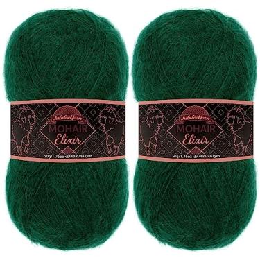 Imagem de JubileeYarn Fio de Elixir Mohair – Mistura de Lã para Bebês 50 g/novelo – Fruta Proibida – 2 novelos