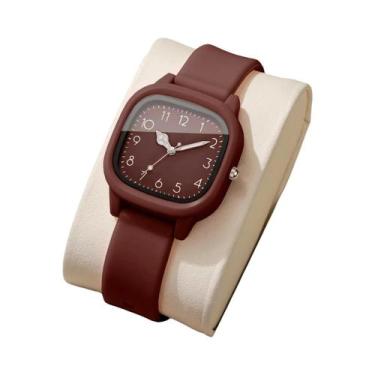 Imagem de Relógio Casual Feminino De Quartzo Com Pulseira De Silicone, Relógio D